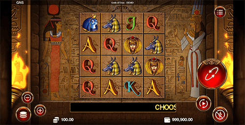 “Gods of Giza” is a 4x4 square slot by Genesis Gaming with an RTP rate of 95%