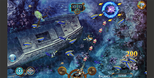 “Sea Raider” is a game of the “fishing” genre by Genesis Gaming