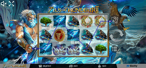 “Zeus the Thunderer II” is a mythology-themed slot from MrSlotty with 25 pay lines