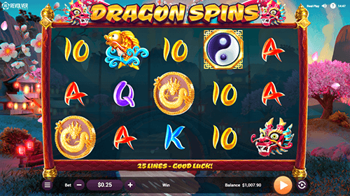 The “Dragon Spins” slot by Revolver Gaming has an RTP rate of 96.01%