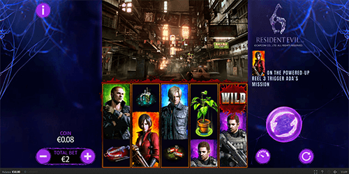 “Resident Evil 6” is a slot game by Skywind with a 5x3 layout and 25 winning ways