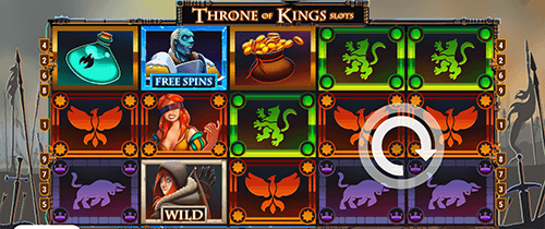 “Throne of Kings Slots” is a slot by Slot Factory with a 5x3 reel layout